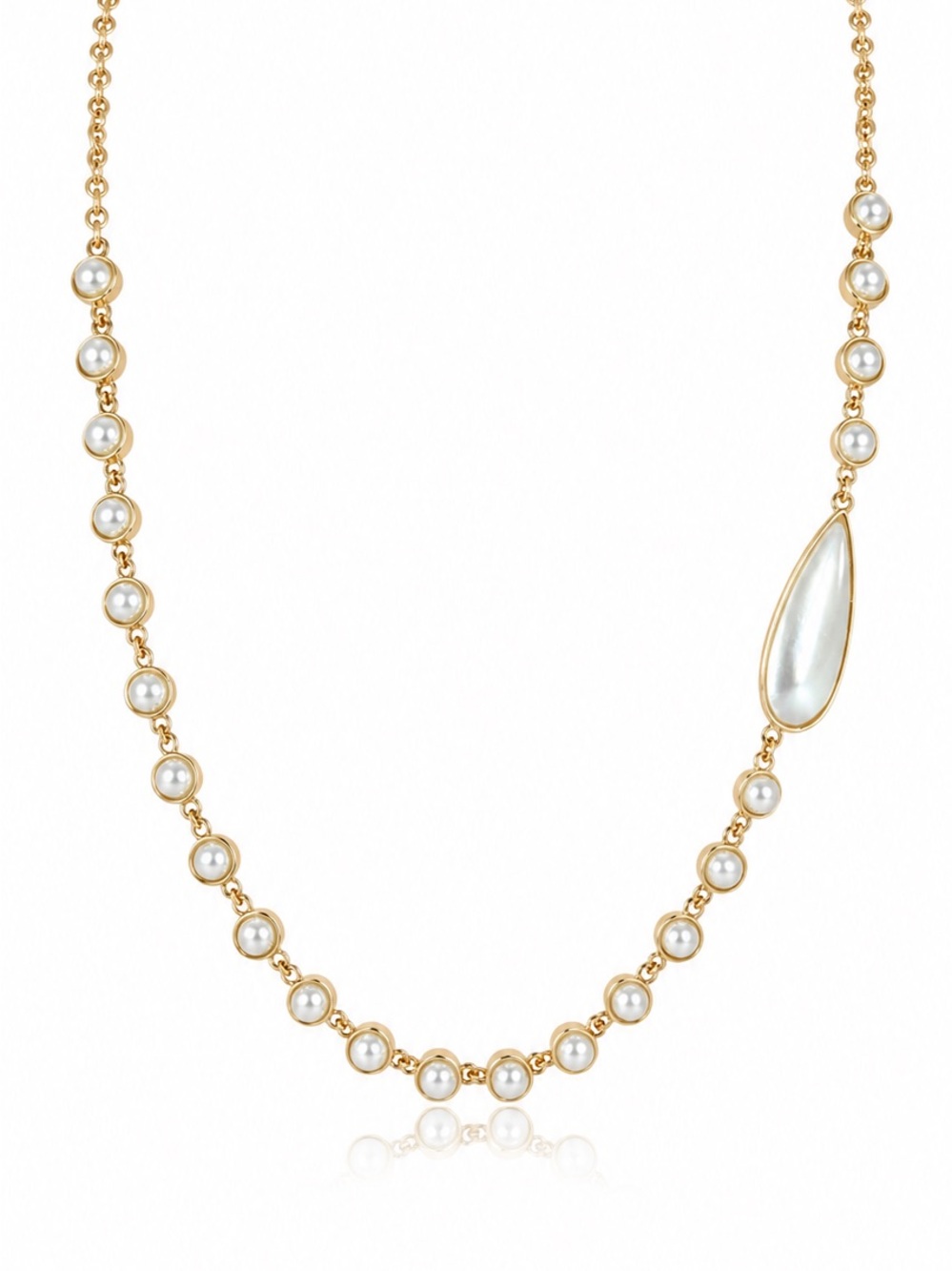 Classic Gold Pearl Necklace